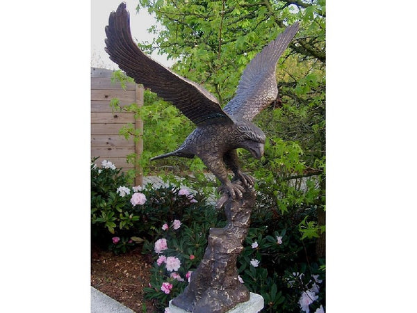 Bronzen beeld adelaar met gespreide vleugels - GardenArts