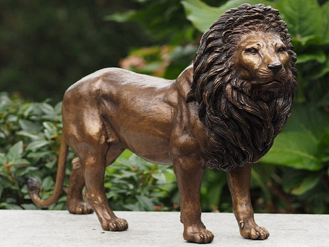 Bronzen beeld leeuw - GardenArts