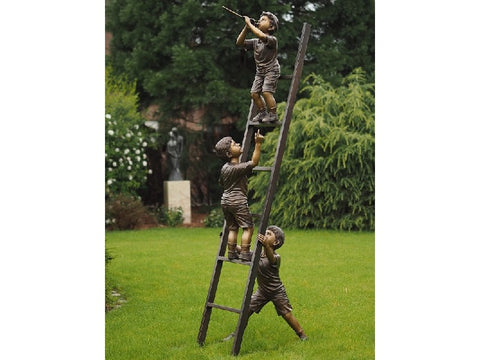 Bronzen Beeld Spelende Kinderen - GardenArts